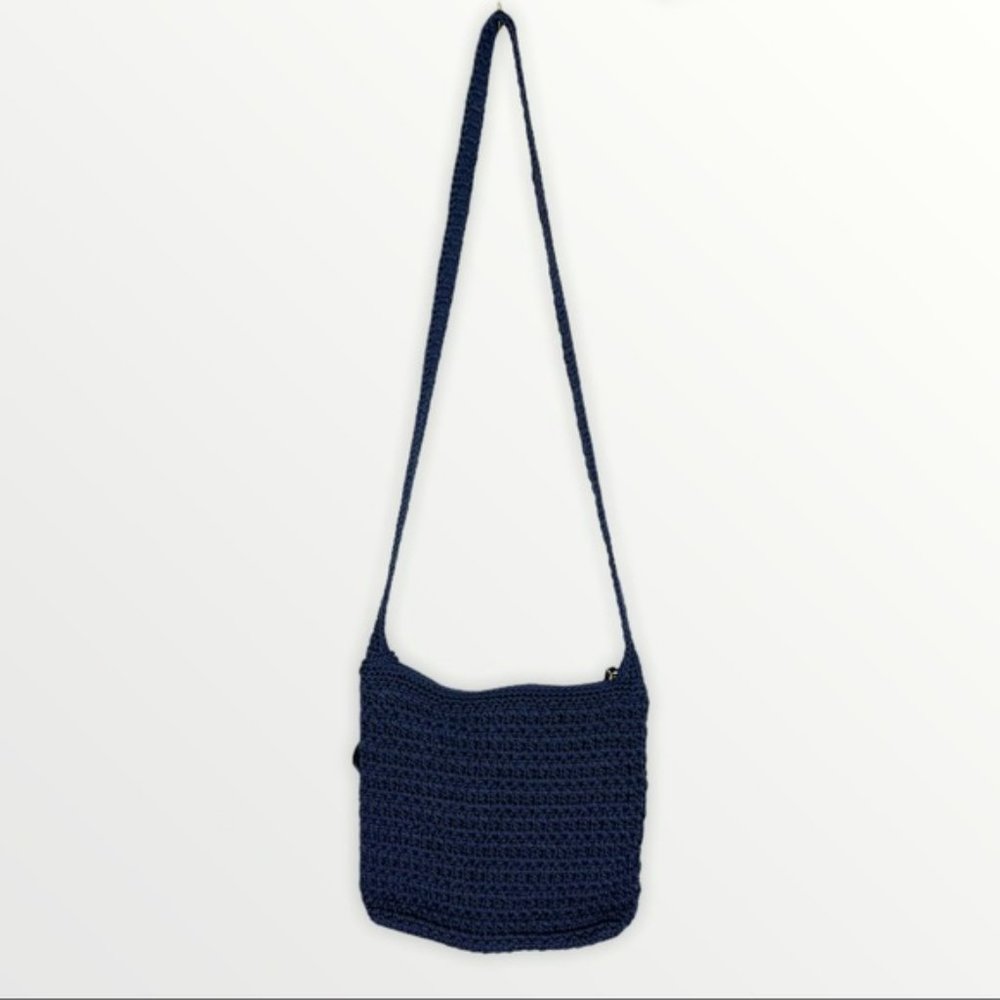 The Sak Crochet Crossbody Bag Navy Blue -No Stains Or Wear